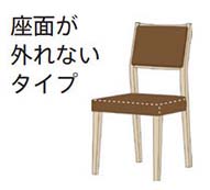 座面が外れないタイプ