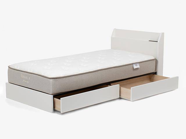 ベッドフレーム 「エリート2」 薄宮付き ホワイト色