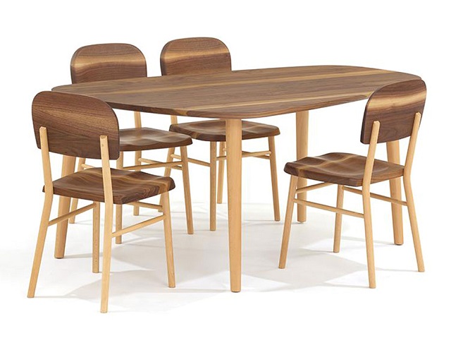 ダイニングセット「As You Are」ウォールナット材/ブナ材