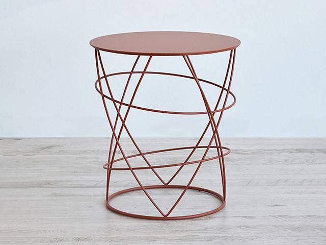 ROLF BENZ（ロルフベンツ）サイドテーブル 「to go」 942 丸380 コッパーブラウン色