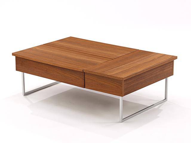 リビングテーブル「ネーベル」金属脚 木部全4色