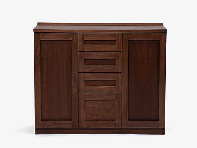 サイドボード「ヴィータ3」幅120cm　ウォールナット材