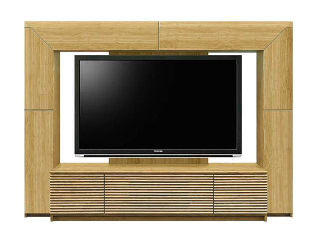 テレビボード「アクロス」ハイタイプ 幅230cm オーク材 ホワイトオーク色