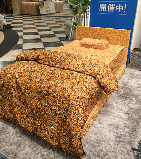 「所さんの学校では教えてくれないそこんトコロ！」番組で紹介された「雷おこしのベッド」を期間限定展示