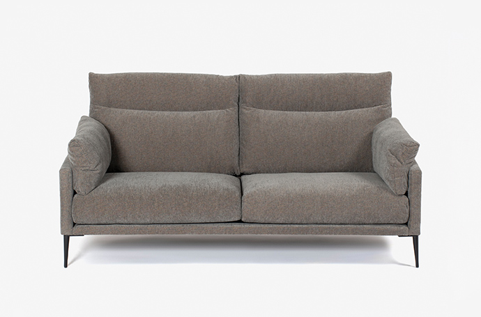 2.5ソファ「ベラ」布 グレー色