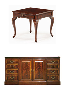 サイドテーブル「SH06-041512 マホガニー」、サイドボード「SH08092003 マホガニー」
