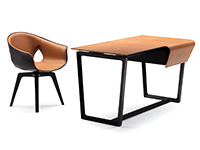 デスク「フレッド」、回転アームチェア「ジンジャー」