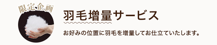 羽毛増量サービス