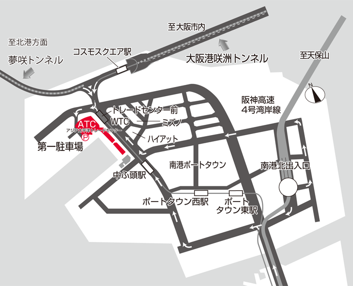 大阪南港ショールーム 周辺地図