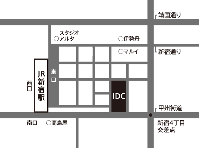 新宿ショールーム 周辺地図